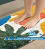 Multicolor Floral Cotton Blend 24x16 Inches Anti Skid Door Mat