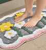 Multicolor Floral Cotton Blend 24x16 Inches Anti Skid Door Mat