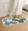 Multicolor Floral Cotton Blend 24x16 Inches Anti Skid Door Mat
