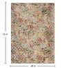 Multicolor Floral Polyester 4' X 6' Machine Made Carpet