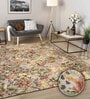 Multicolor Floral Polyester 5' X 7' Machine Made Carpet