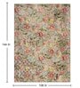 Multicolor Floral Polyester 9' X 12' Machine Made Carpet