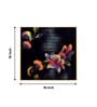 Multicolor Floral Serenity Glass Finish Square Wall Art