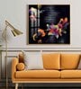 Multicolor Floral Serenity Glass Finish Square Wall Art