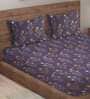 Multicolor Floral 210 TC Poly Cotton King Sized Bed Sheets with 2 Pillow Covers
