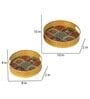 Multicolor FLower & Leaves Tray Set of 2
