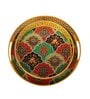Multicolor FLower & Leaves Tray Set of 2