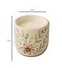 Multicolor Flower Hand Painted Clay Jar