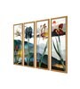 Flowers Multicolour Canvas Framed Floral Art Panel Set of 4