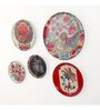 Multicolor Flowers Meena Flower Plates Set of 5