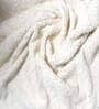 White Fur Solid 16x16 inches Cushion Covers (Pack of 2)