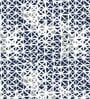 Blue Geometric 144 TC Cotton King Fitted Bedsheet with 2 Pillow Covers