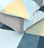 Multicolor Geometric 152 TC Microfiber Queen Sized Bed Sheets with 2 Pillow Covers