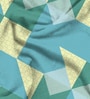 Multicolor Geometric 180 TC Cotton 1 Double King Size Bedsheet with 2 Pillow Covers