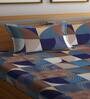 Multicolor Geometric 180 TC Poly Cotton Double Bedsheet With 2 Pillow Cover