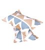 Multicolor Geometric 186 TC Glace Cotton King Sized Double Bedsheet with 2 Pillow Covers