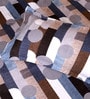 Grey Geometric 186 TC Glace Cotton King Sized Double Bedsheet with 2 Pillow Covers