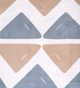 Multicolor Geometric 186 TC Glace Cotton King Sized Double Bedsheet with 2 Pillow Covers