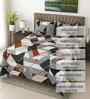 Multicolor Geometric 210 TC Cotton Queen Size Bedsheet with 2 Pillow covers Essential Series Collection
