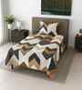 Multicolor Geometric 210 TC Mix Cotton Single Bed Size Bedsheet wih 1 Pillow cover Essential Series Collection