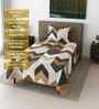 Multicolor Geometric 210 TC Mix Cotton Single Bed Size Bedsheet wih 1 Pillow cover Essential Series Collection
