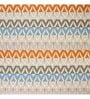Multicolor Geometric 220 TC Cotton Blend Fitted Double Bedsheet With 2 Pillow Covers
