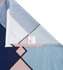 Multicolor Geometric 280 TC Glace Cotton Queen Sized Bedsheet with 2 Pillow Covers