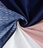 Multicolor Geometric 280 TC Glace Cotton Queen Sized Bedsheet with 2 Pillow Covers