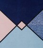 Multicolor Geometric 280 TC Glace Cotton Queen Sized Bedsheet with 2 Pillow Covers