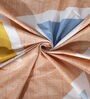 Multicolor Geometric 300 TC Cotton Blend Double Bedsheet with 2 Pillow covers