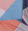 Multicolor Geometric 300 TC Cotton Blend  Double Bedsheet with 2 Pillow covers