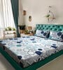 Multicolor Geometric 300 TC Cotton Blend  Double Bedsheet with 2 Pillow covers