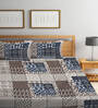 Multicolor Geometric 300 TC Cotton Blend Double Bedsheet with 2 Pillow covers