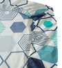 Multicolor Geometric 300 TC Cotton Blend  Double Bedsheet with 2 Pillow covers