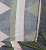 Multicolor Geometric 300 TC Cotton Blend Double Bedsheet with 2 Pillow covers