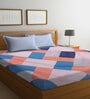 Multicolor Geometric 300 TC Cotton Blend  Double Bedsheet with 2 Pillow covers