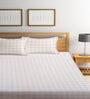 Multicolor Geometric 300 TC Cotton Blend Double Bedsheet with 2 Pillow covers