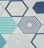 Multicolor Geometric 300 TC Cotton Blend  Double Bedsheet with 2 Pillow covers