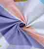 Multicolor Abstract 300 TC Cotton Blend King Sized Bed Sheets with 2 Pillow Covers