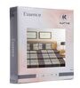 Multicolor Geometric 300 TC Cotton Blend King Sized Fitted Bed Sheets with 2 Pillow Covers