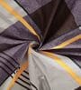 Multicolor Geometric 300 TC Cotton Blend King Sized Fitted Bed Sheets with 2 Pillow Covers