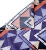 Multicolor Geometric 300 TC Cotton Blend Double King Sized Bedsheet With 2 Pillow Covers
