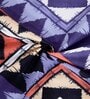 Multicolor Geometric 300 TC Cotton Blend Double King Sized Bedsheet With 2 Pillow Covers