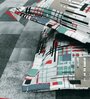 Multicolor Geometric 300 TC Cotton Blend King Sized Bedsheet With 2 Pillow Covers