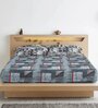 Multicolor Geometric 300 TC Cotton Blend King Sized Bedsheet With 2 Pillow Covers