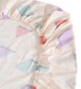 Multicolor Geometric 300 TC Cotton Fitted Single Bedsheet with 1 Pillow Cover