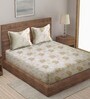 Multicolor Geometric 300 TC Cotton King Sized Bed Sheets with 2 Pillow Covers