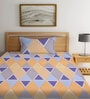 Multicolor Geometric 300 TC Cotton Single Bedsheet with 1 Pillow Cover