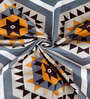 Multicolor Geometric 300 TC Cotton Single Bedsheet with 1 Pillow Cover