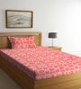 Multicolor Geometric 300 TC Cotton Single Bedsheet with 1 Pillow Cover